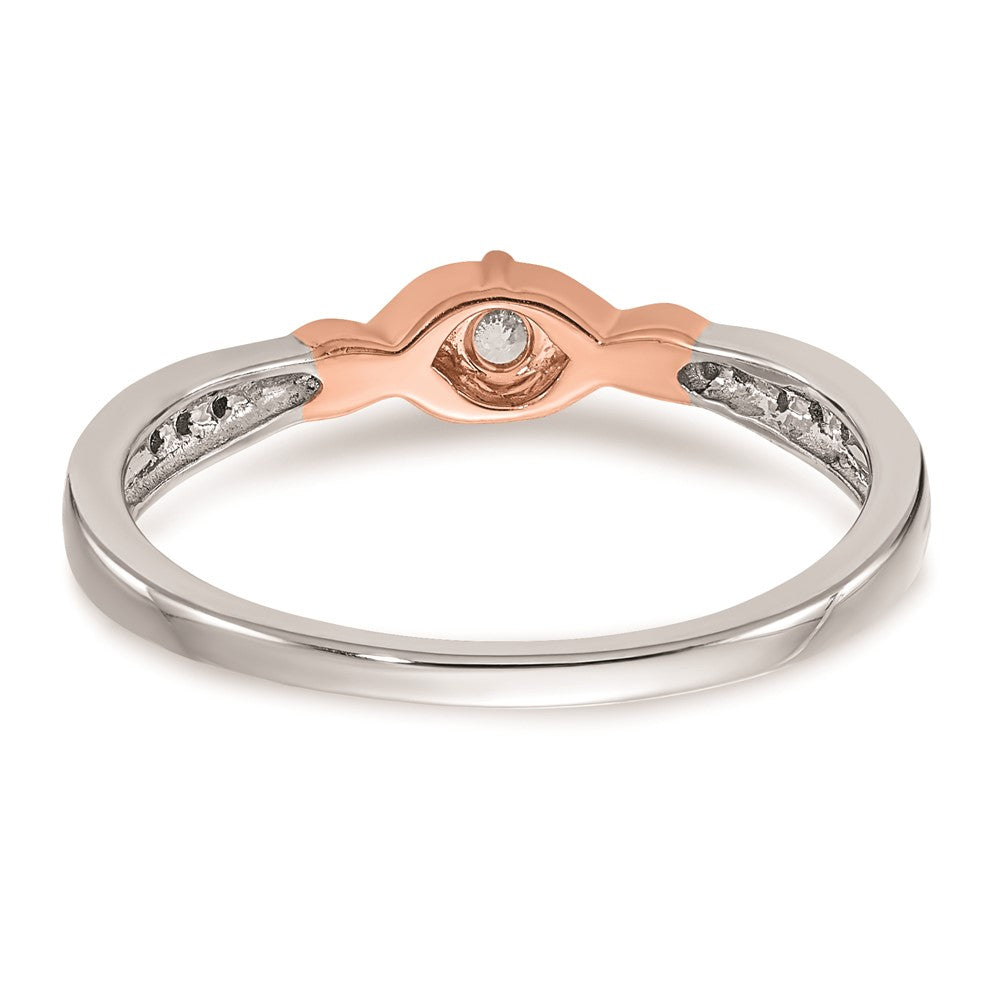 Exclusive 14K White & Rose Gold Engagement Ring - 1/10 Carat Diamond Luxury