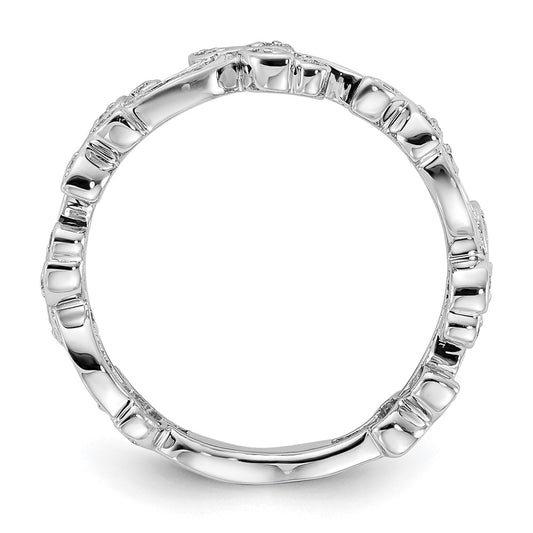 Buy Stylish 14K White Gold Diamond Floral Ring - Luxury Design, Perfect Value!