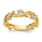 Exclusive 14K Gold Diamond Floral Ring - Stylish Design, Affordable Luxury-1