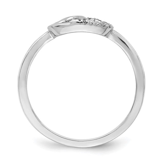 Shop 10K White Gold Double Heart Diamond Ring - Luxury & Stylish Design!