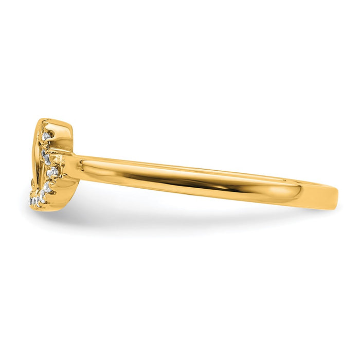 Order a Stylish 14K Gold Double Heart Diamond Ring - Luxury & Value Combined-3