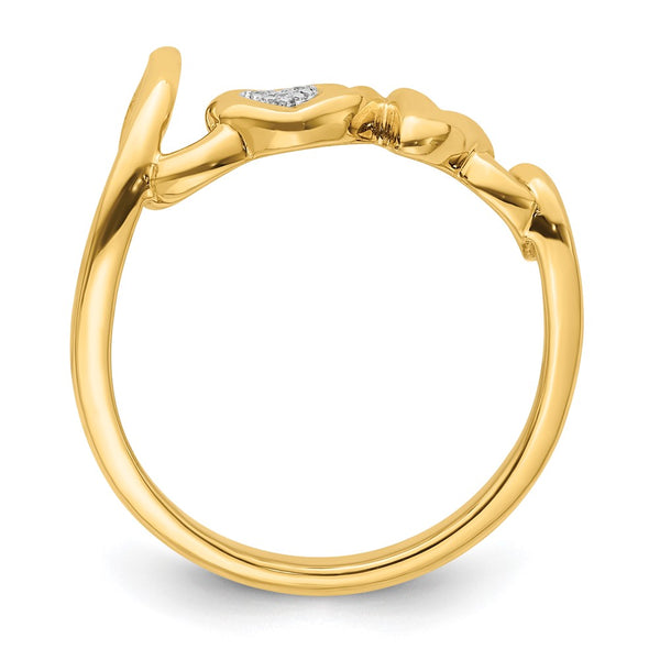 10K Gold Diamond LOVE Ring