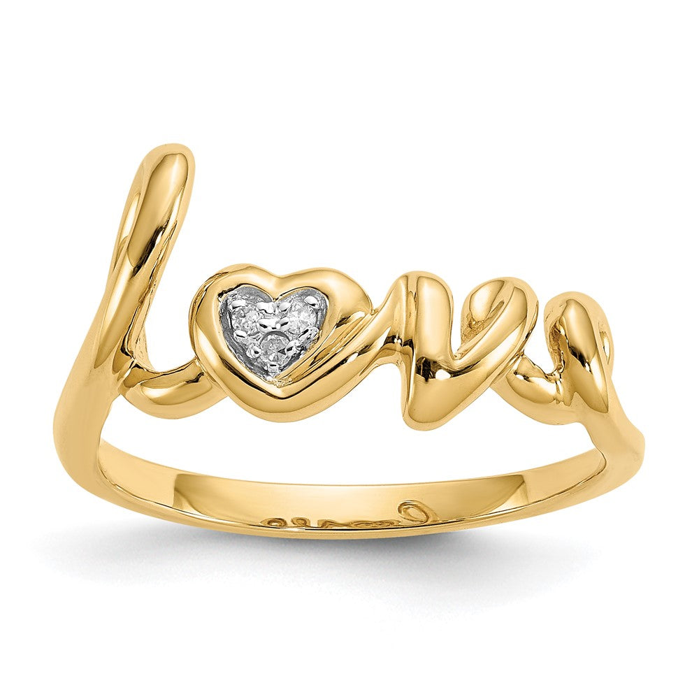 Exclusive 14K Gold Diamond LOVE Ring - Stylish Design at an Affordable Price
