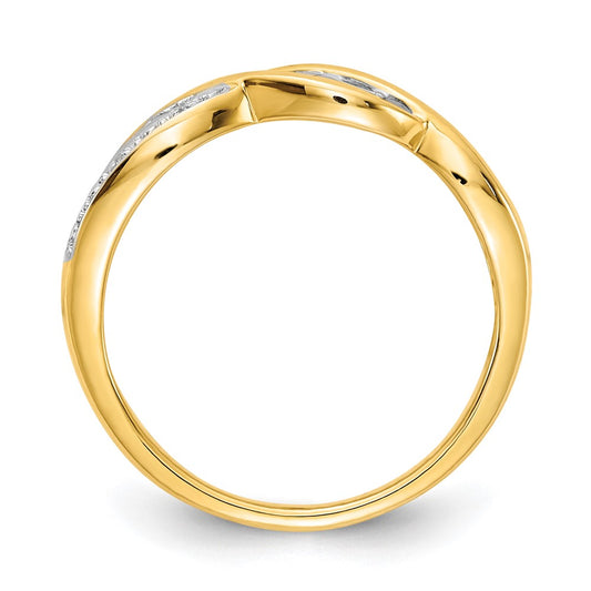 Exclusive 10K Rhodium-Plated Diamond Mom Ring - Stylish & Affordable Luxury