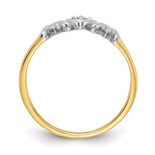 Shop 14K White Gold Rhodium-Plated Diamond "Mom" Ring - Stylish Luxury Gift
