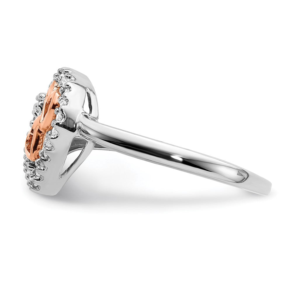 Shop Exclusive 14K White & Rose Gold Diamond Heart-Shaped Ring - Stylish Value!