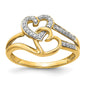 Exclusive 14K Gold Diamond Heart Ring - Stylish Luxury Design, Perfect Gift-2