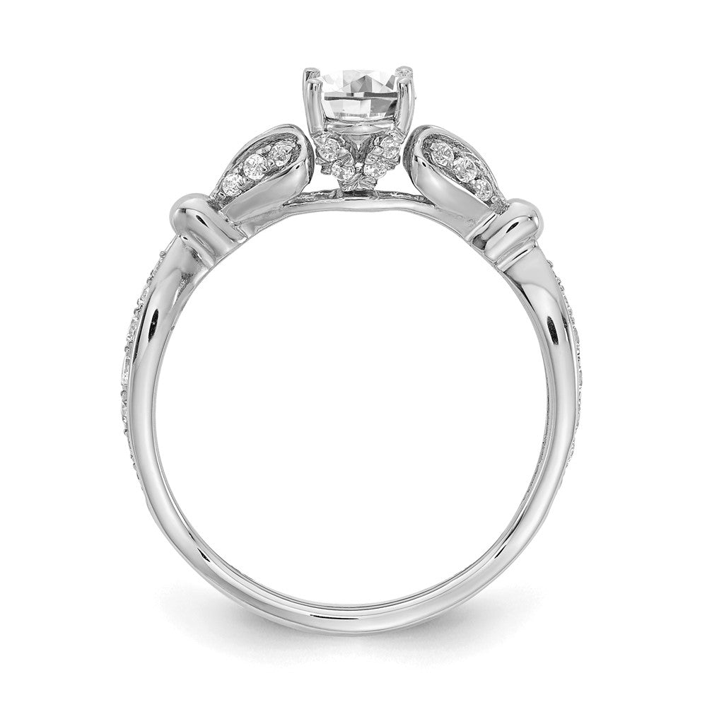 Exclusive 14K White Gold Lab-Grown Diamond Engagement Ring - Stylish 0.85mm