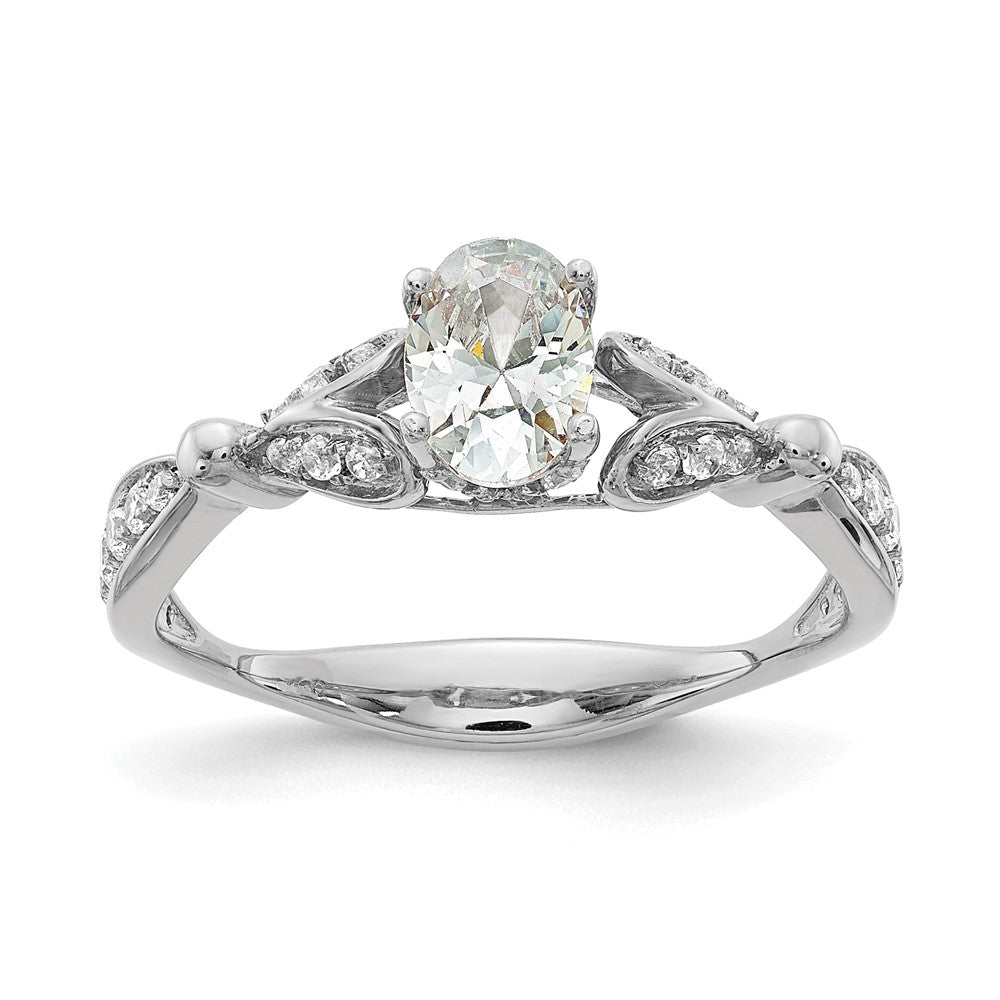 Exclusive 14K White Gold Lab-Grown Diamond Engagement Ring - Stylish 0.85mm