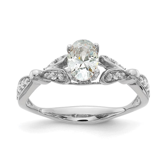 Exclusive 14K White Gold Lab-Grown Diamond Engagement Ring - Stylish 0.85mm