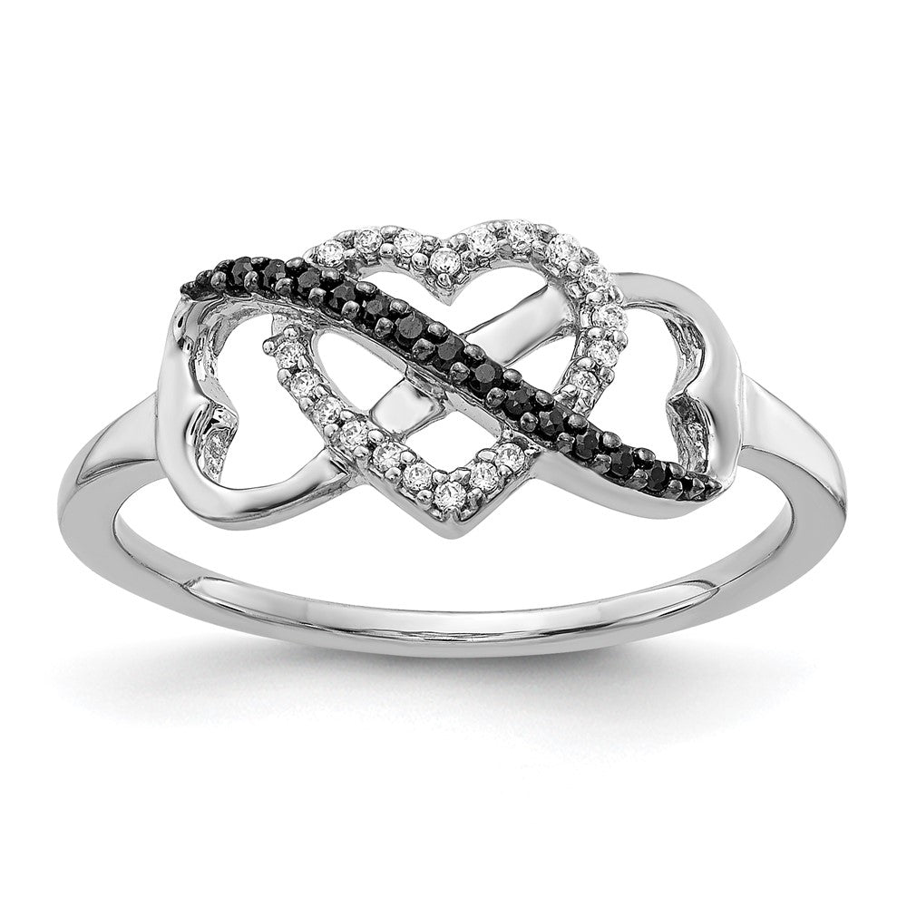 Shop Exclusive 14K White Gold Infinity Heart Ring with Diamonds - Stylish Value!