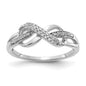 Shop Stylish 14K White Gold Infinity Symbol Ring with Diamonds - Luxury Design-2