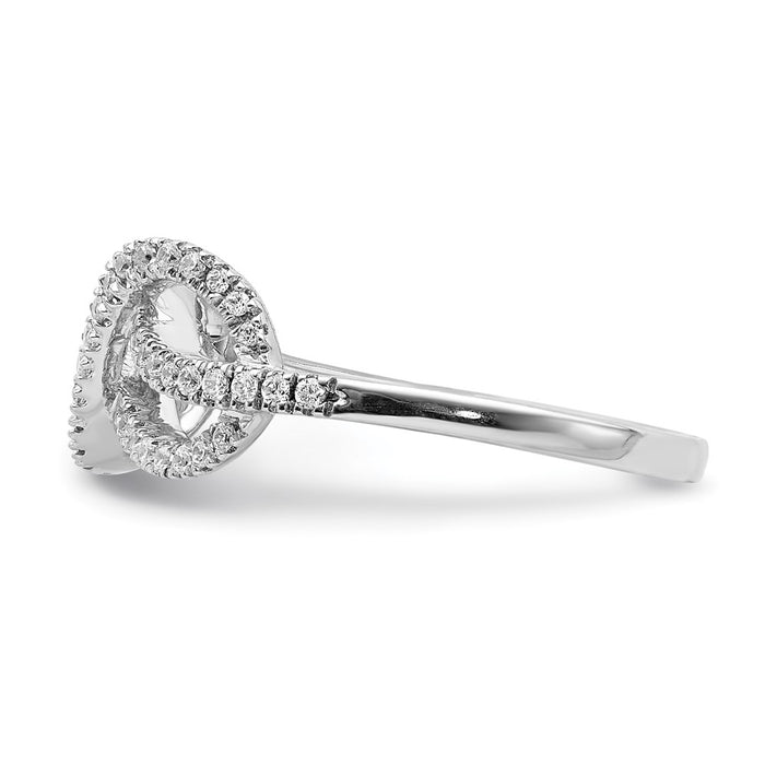 Buy 14K White Gold Celtic Knot Diamond Ring - Stylish & Luxurious Design-3