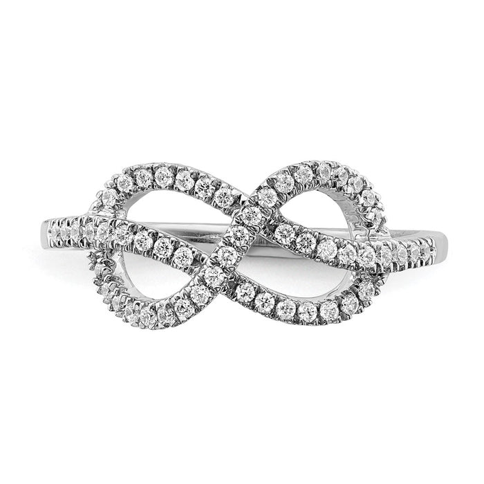 Buy 14K White Gold Celtic Knot Diamond Ring - Stylish & Luxurious Design-5