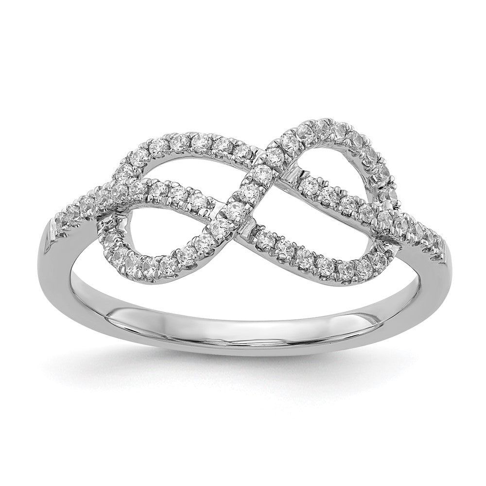 Buy 14K White Gold Celtic Knot Diamond Ring - Stylish & Luxurious Design