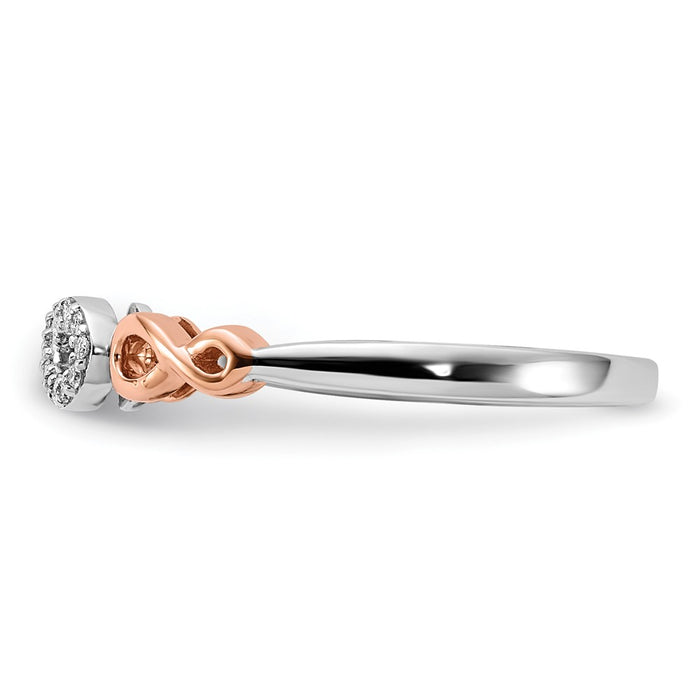 Buy Exclusive 10K Rose Gold & White Rhodium Diamond Infinity Band - Stylish Value!-3