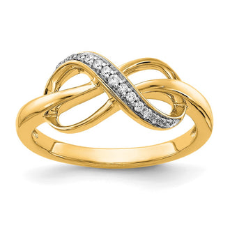 Buy Stylish 10K Gold Infinity Diamond Ring - Affordable Luxury Jewelry