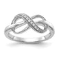 Shop Stylish 14K White Gold Infinity Diamond Ring - Luxury with .85mm Width-1