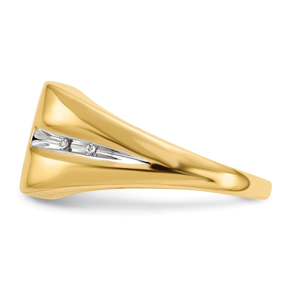 Exclusive Men's 14k Gold Cross Ring - Onyx & Diamonds, Stylish Value