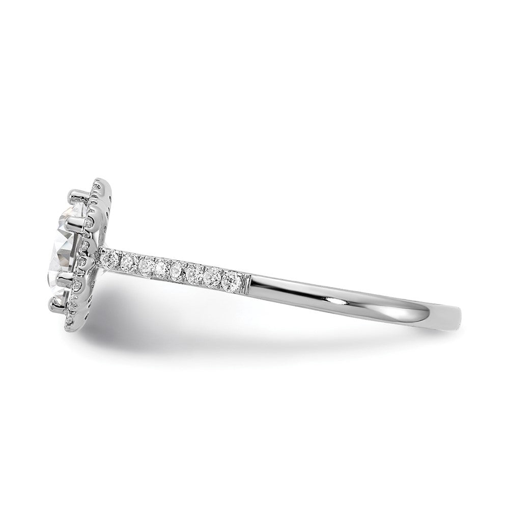 Buy Exclusive 14K White Gold Hexagon Halo Engagement Ring - 3/4 Carat Semi-Mount