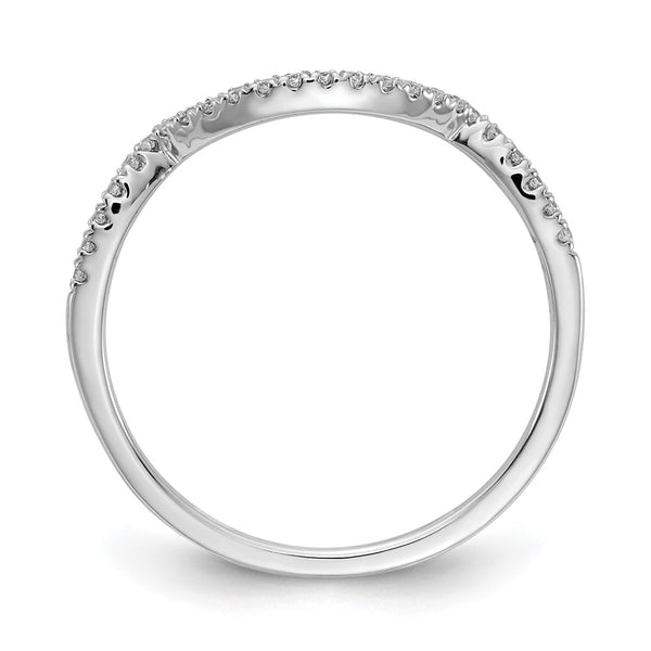 14K White Gold Wedding Band with 1/8 Carat Diamond - Style GR1-1023506