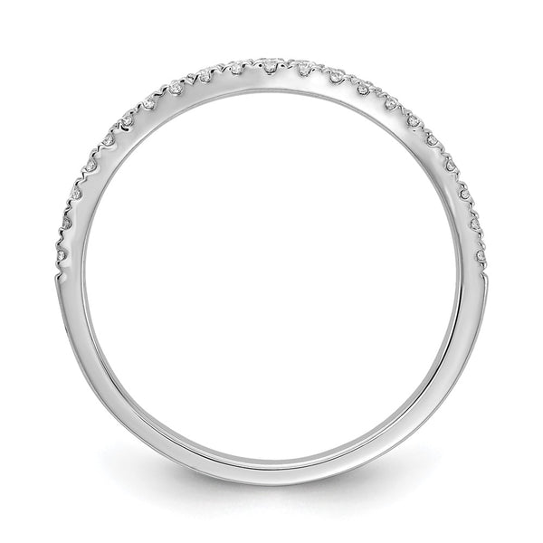 14K White Gold 1/5 Carat Diamond Wedding Band - Style GR1-1023510