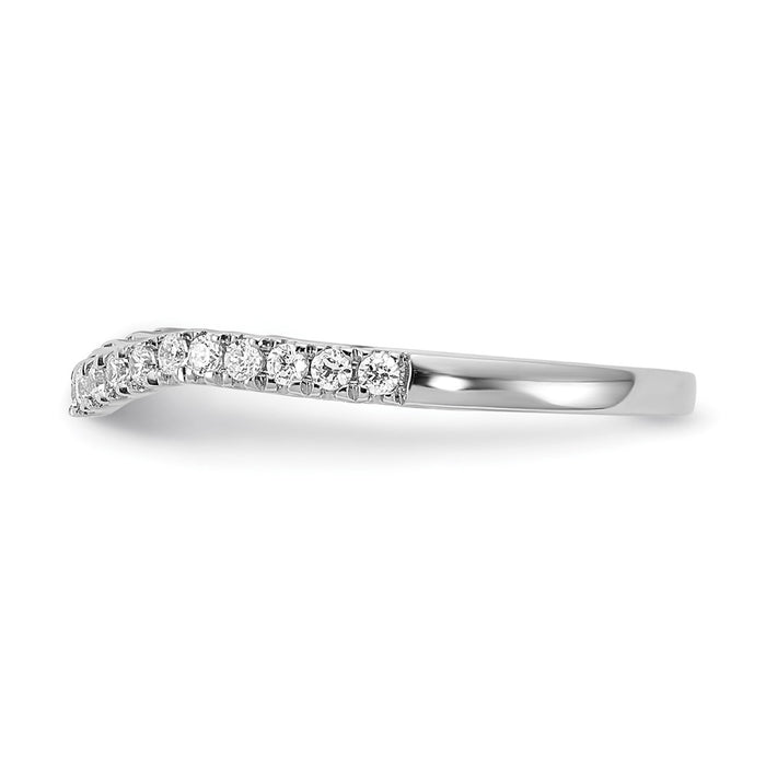 High-Quality 14K White Gold 1/5 Carat Diamond Wedding Band - Stylish Value!-3