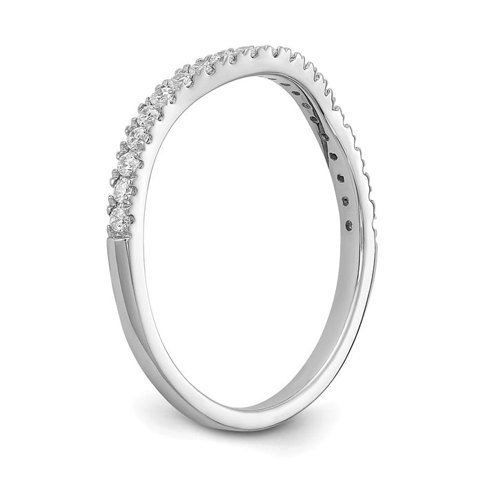 High-Quality 14K White Gold 1/5 Carat Diamond Wedding Band - Stylish Value!-6