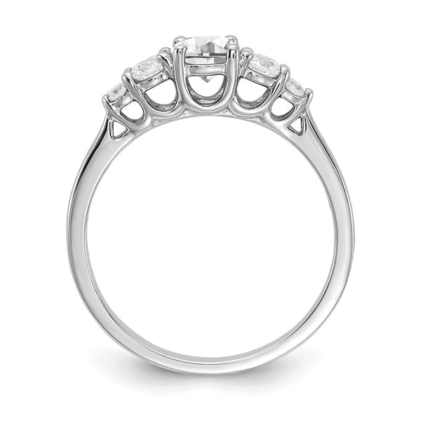 14K White Gold Semi-Mount Engagement Ring - Holds 1/2 Carat