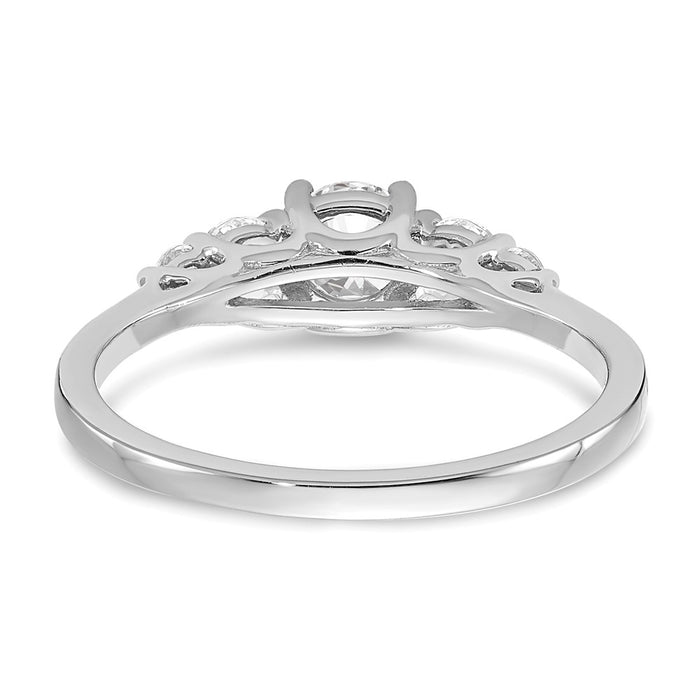 Buy Stylish 14K White Gold Semi-Mount Engagement Ring - Holds 1/2 Carat-5