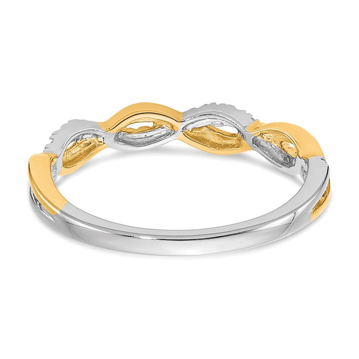 Order 14K Two-Tone Diamond Criss-Cross Engagement Ring - Stylish Luxury-5