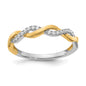 Order 14K Two-Tone Diamond Criss-Cross Engagement Ring - Stylish Luxury-1
