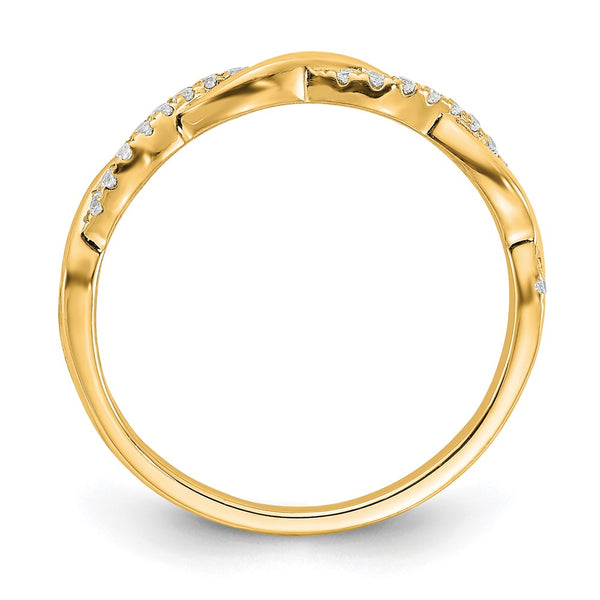 14K Gold Diamond Criss-Cross Engagement Ring - Style GR1-1035156