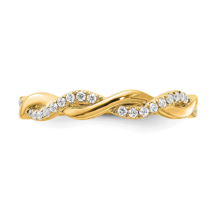 Buy Exclusive 14K Gold Diamond Criss-Cross Engagement Ring - Affordable Luxury-4