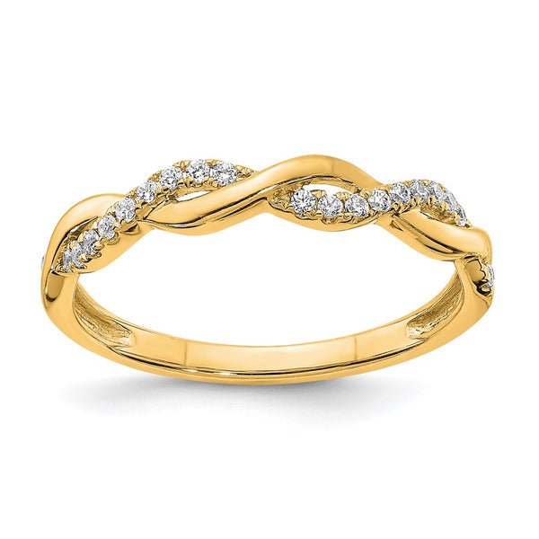 14K Gold Diamond Criss-Cross Engagement Ring - Style GR1-1035156