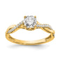 Buy 14K Gold Criss-Cross Diamond Semi-Mount Engagement Ring - Stylish Value!-3