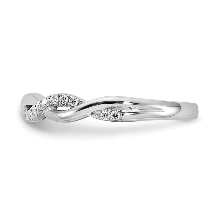 Buy Stylish 14K White Gold Wedding Band - 1/8 Carat Diamond, Luxury Design-3
