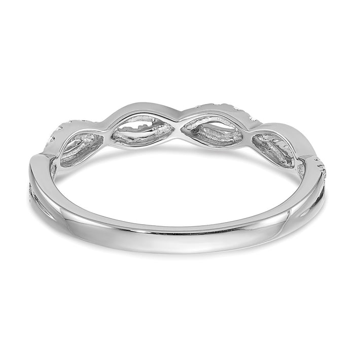Buy Stylish 14K White Gold Wedding Band - 1/8 Carat Diamond, Luxury Design-5