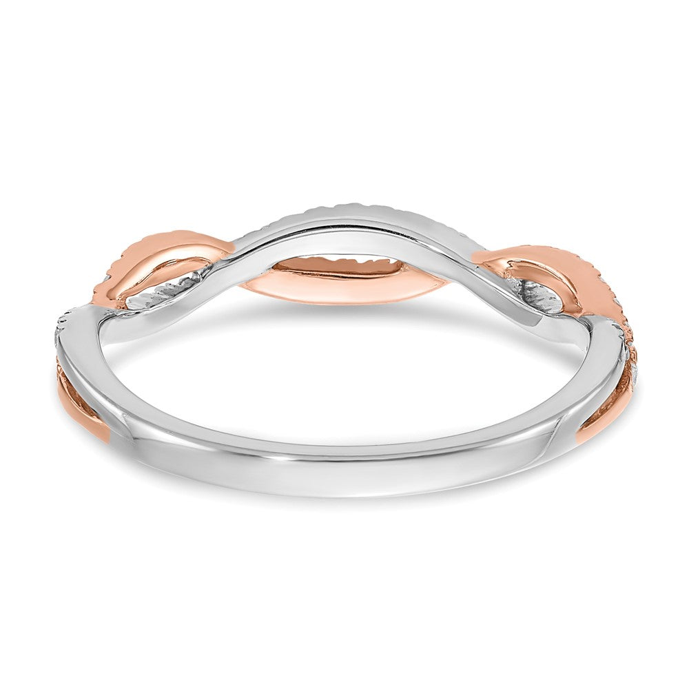 Buy Exclusive 14K White & Rose Gold Criss-Cross Diamond Wedding Band - 1/4 Carat