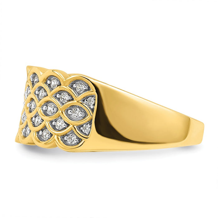 Buy Stylish 14K Pave Diamond Band - 1/4 Carat Total Weight, Luxury Design-3