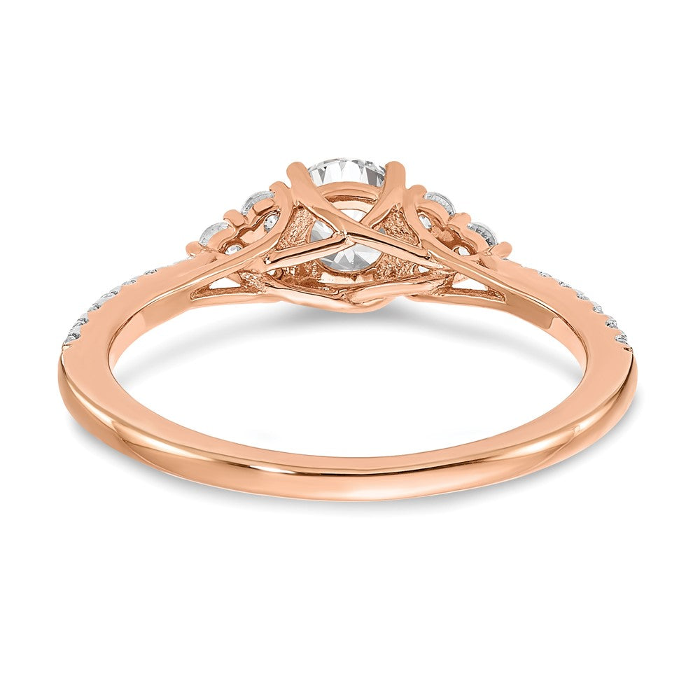 Buy Exclusive 14K Rose Gold Semi-Mount Engagement Ring - 1/2 Carat, Stylish Design