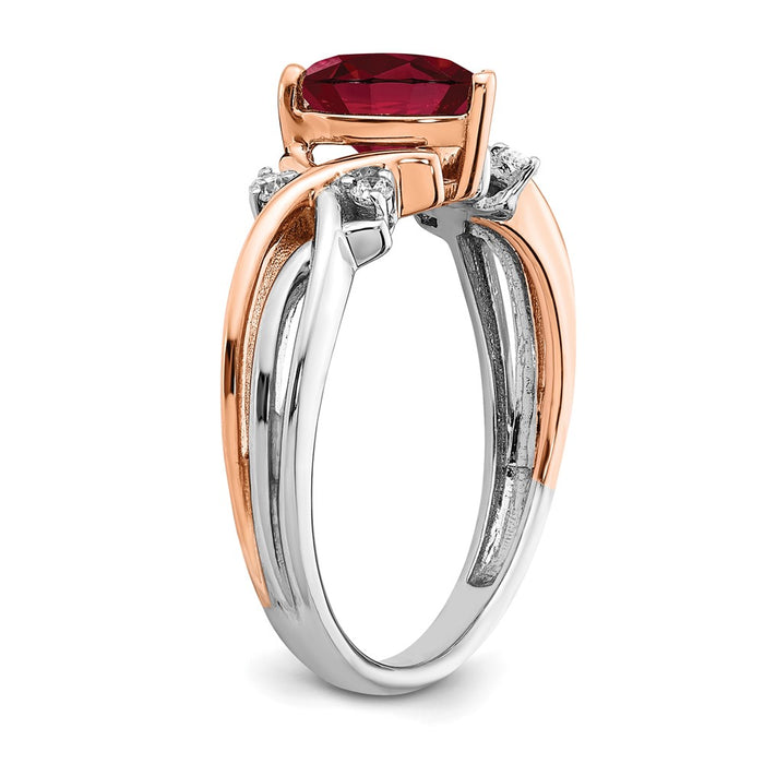 Shop Affordable 14K Two-Tone Heart-Shaped Ruby & Diamond Ring - 1.5 Carats-6