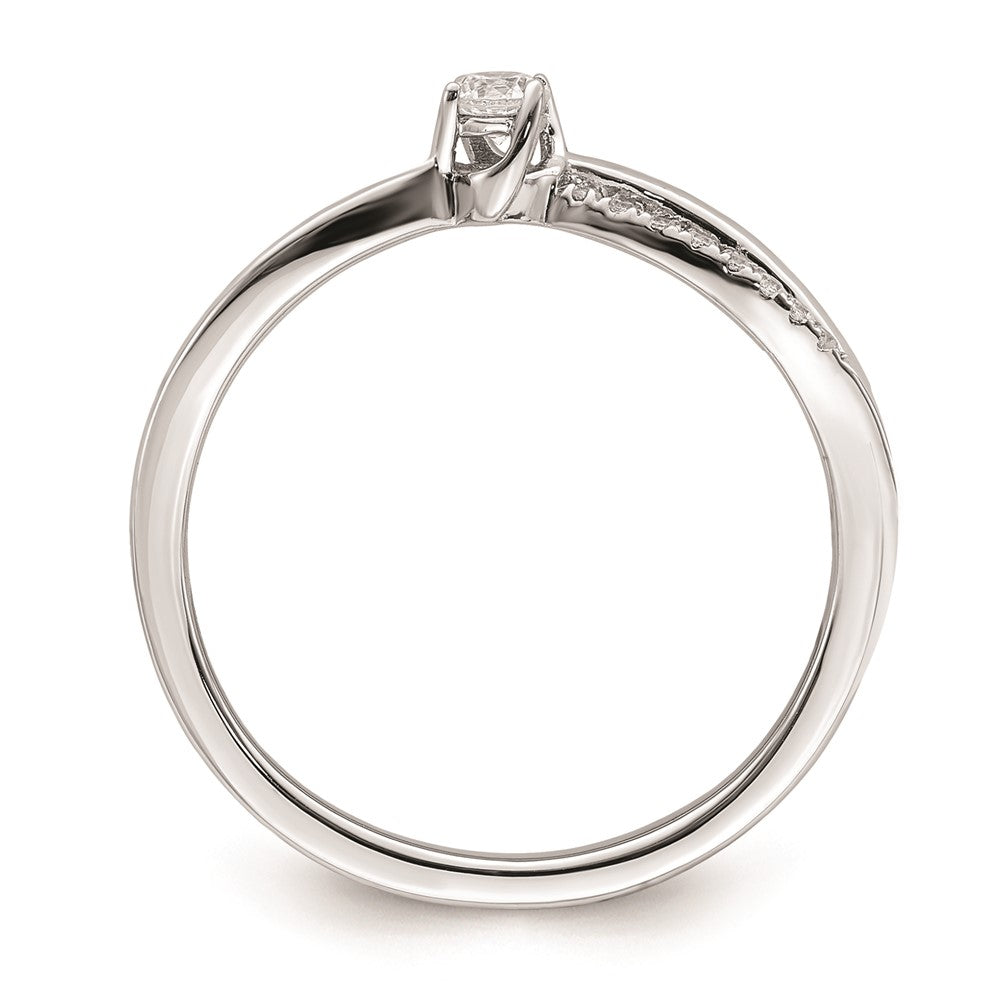 Buy Exclusive 14K White Gold Engagement Ring with 1/8 Carat Diamond - Stylish Design