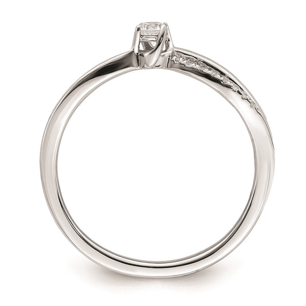 Buy Exclusive 14K White Gold Engagement Ring with 1/8 Carat Diamond - Stylish Design