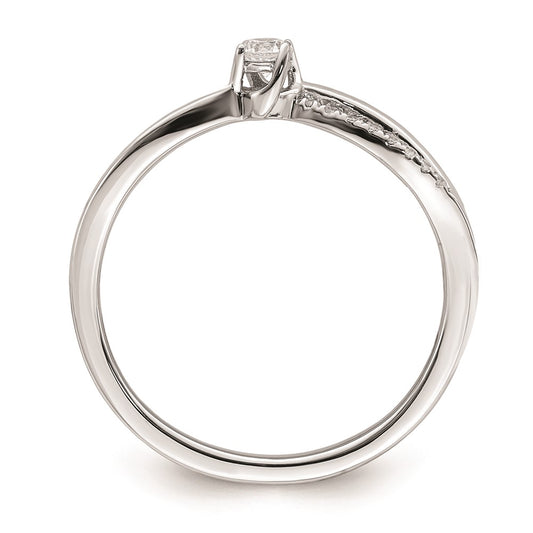 Buy Exclusive 14K White Gold Engagement Ring with 1/8 Carat Diamond - Stylish Design