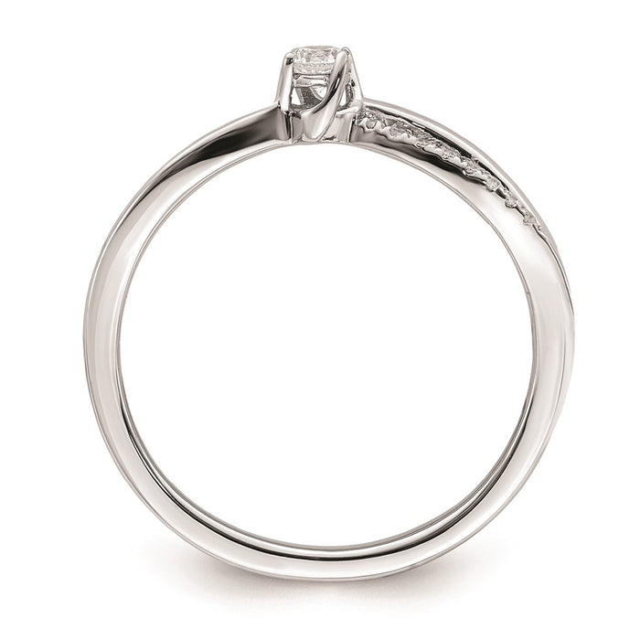 Buy Exclusive 14K White Gold Engagement Ring with 1/8 Carat Diamond - Stylish Design-2