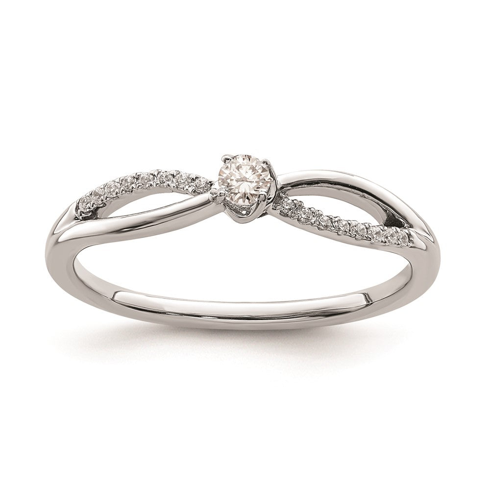 Buy Exclusive 14K White Gold Engagement Ring with 1/8 Carat Diamond - Stylish Design