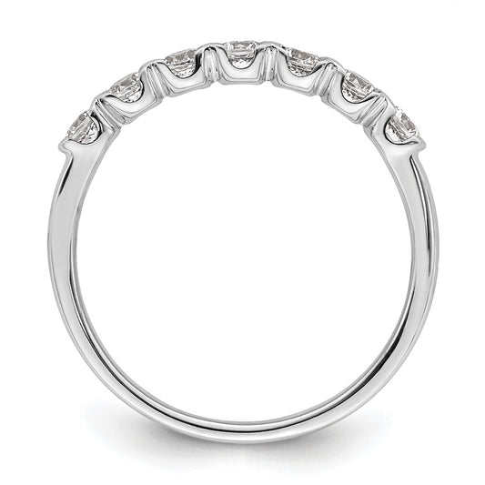 Exclusive 14K White Gold 7-Stone Diamond Wedding Band - 1/2 Carat Value