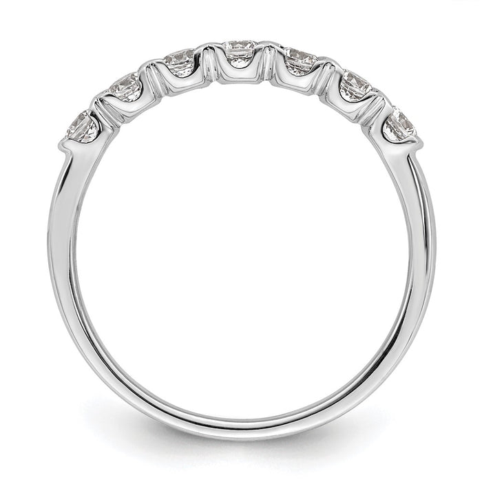 Exclusive 14K White Gold 7-Stone Diamond Wedding Band - 1/2 Carat Value-2