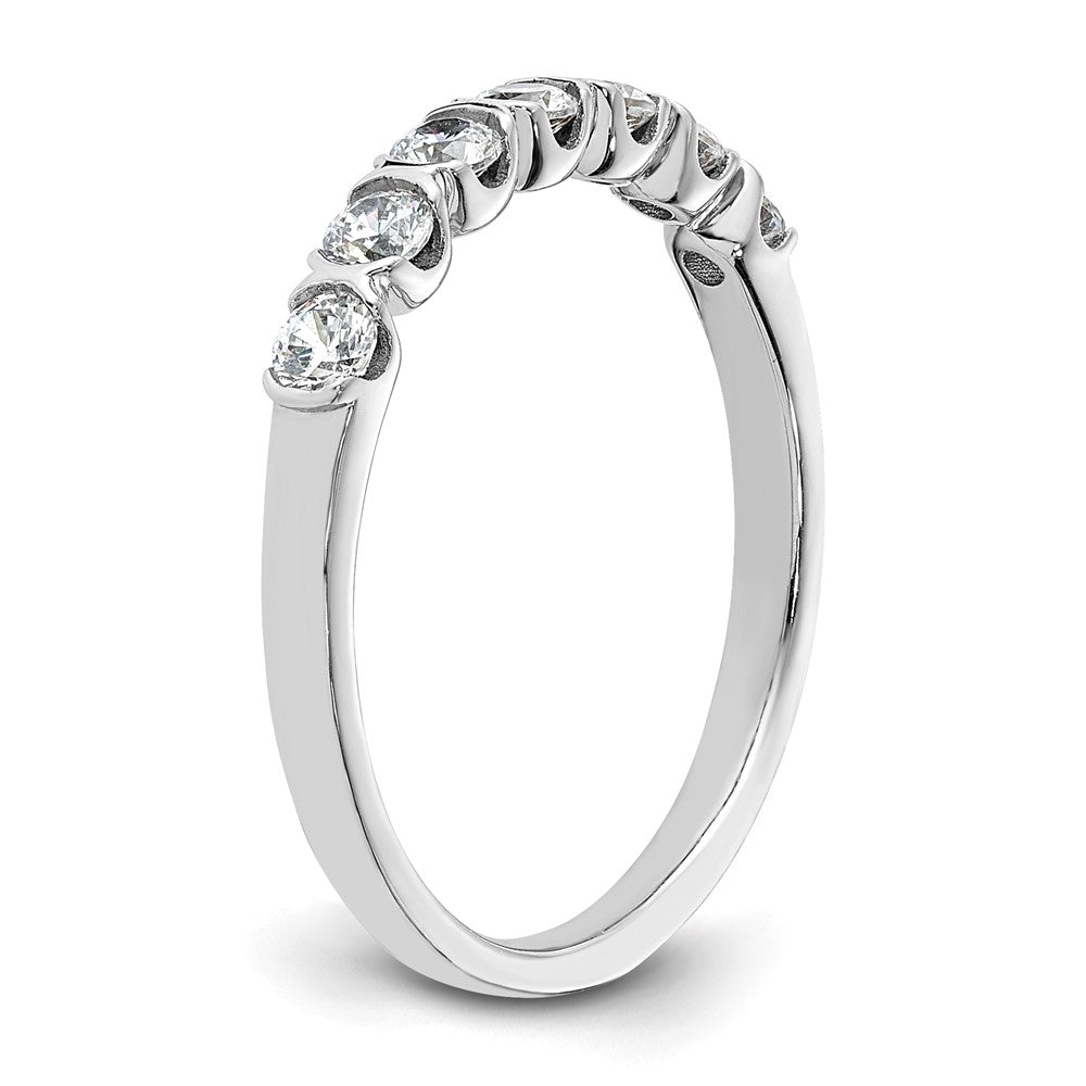 Exclusive 14K White Gold 7-Stone Diamond Wedding Band - 1/2 Carat Value